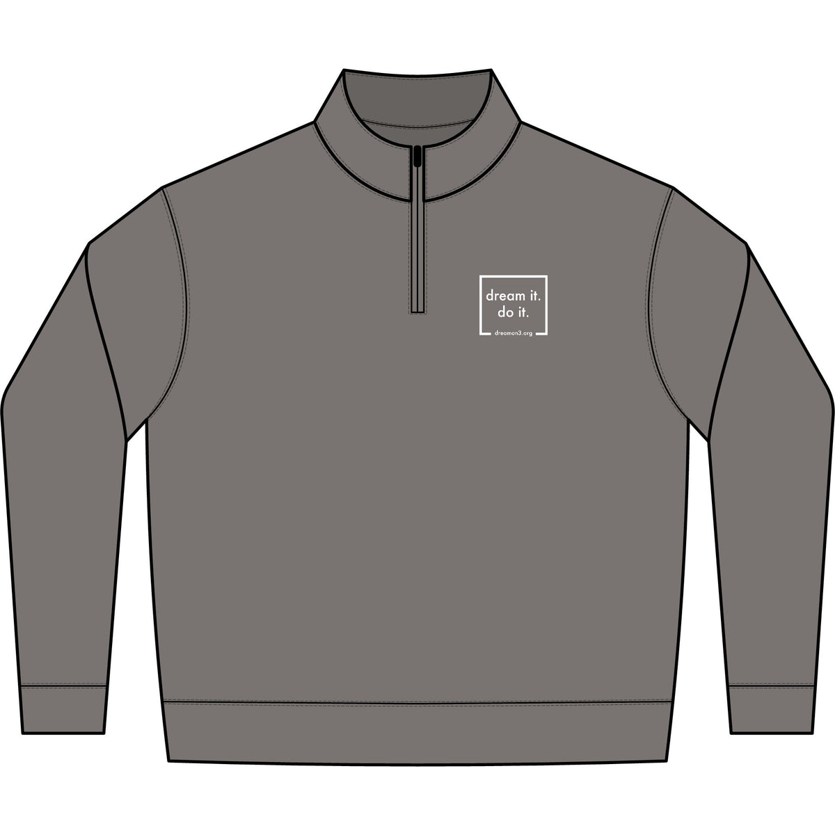 Dream It Do It Unisex Relax Faded Half Zip Sweatshirt