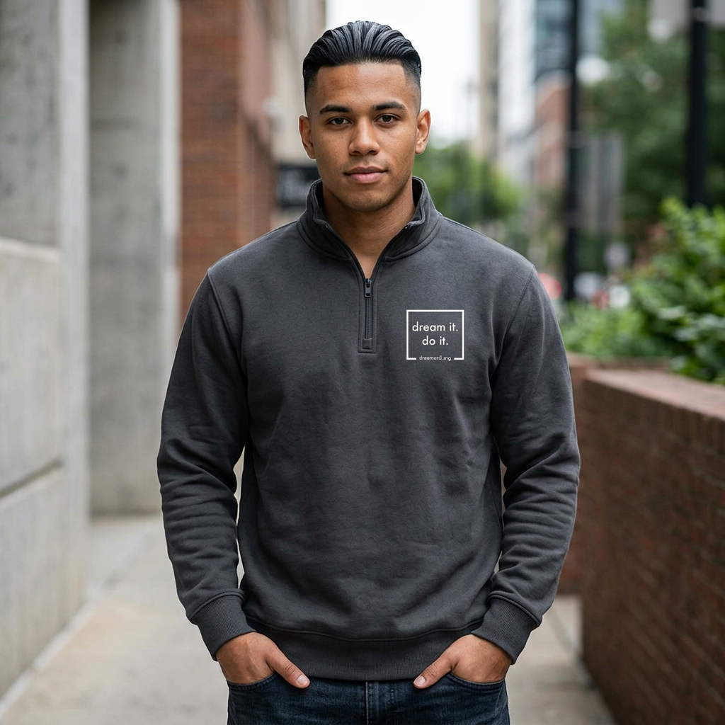 Dream It Do It Unisex Relax Faded Half Zip Sweatshirt