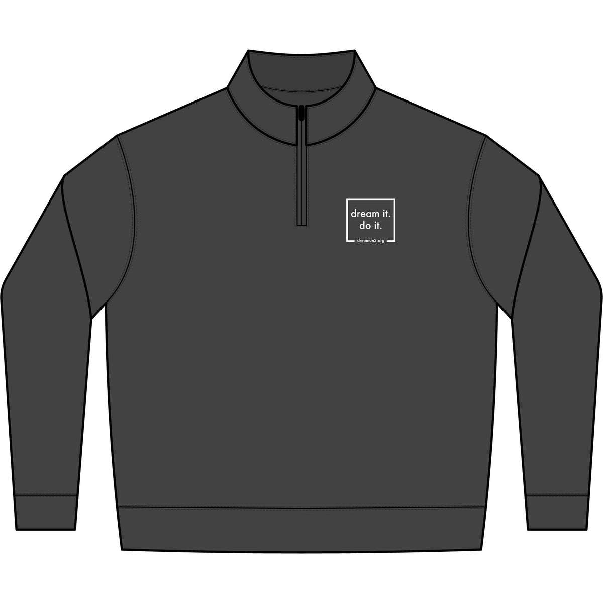 Dream It Do It Unisex Relax Faded Half Zip Sweatshirt